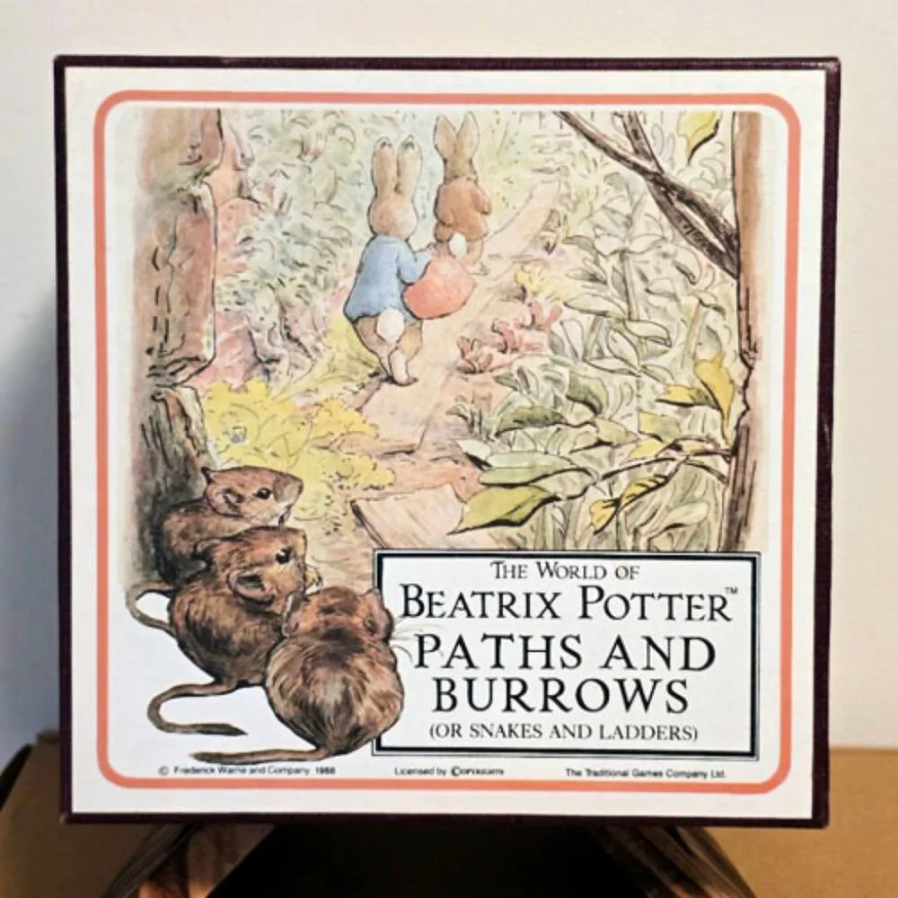 1988 Beatrix Potter Paths & Burrows Vintage Snakes & Ladders Game Vintage Easter